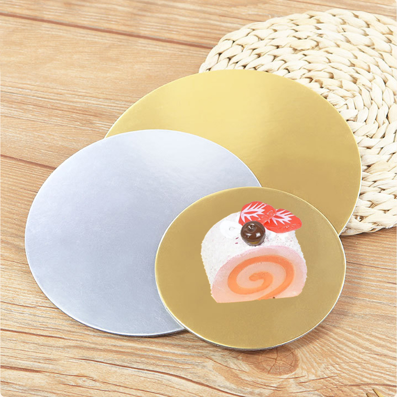Cake Board Round - Silvery or Golden Round Cake Boards