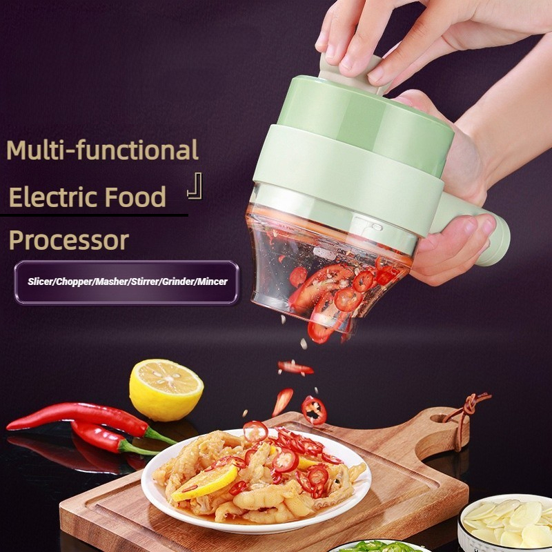 Kitchen Baking Store - Wireless Electric Food Processor Vegetable Cutter