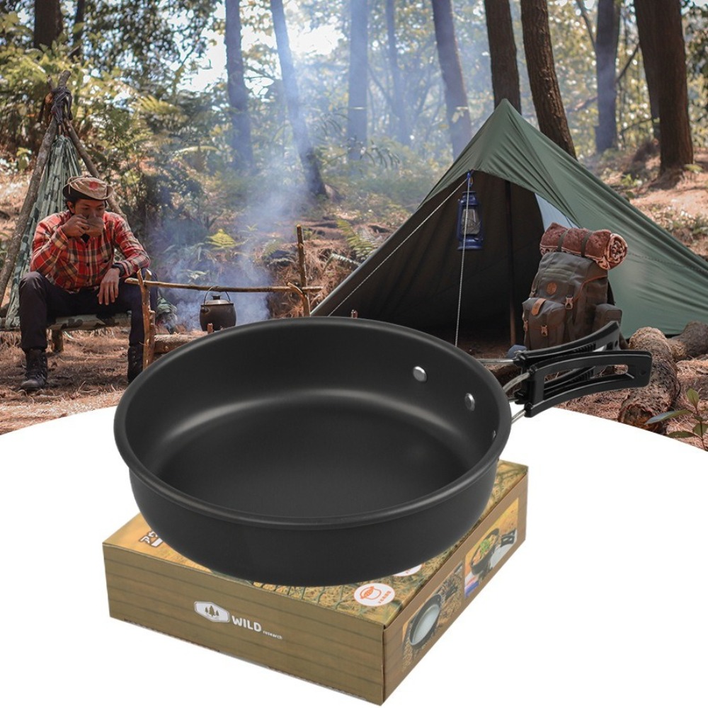 Kitchen Baking Pan Set - Non-stick Camping Frying Pan with Foldable