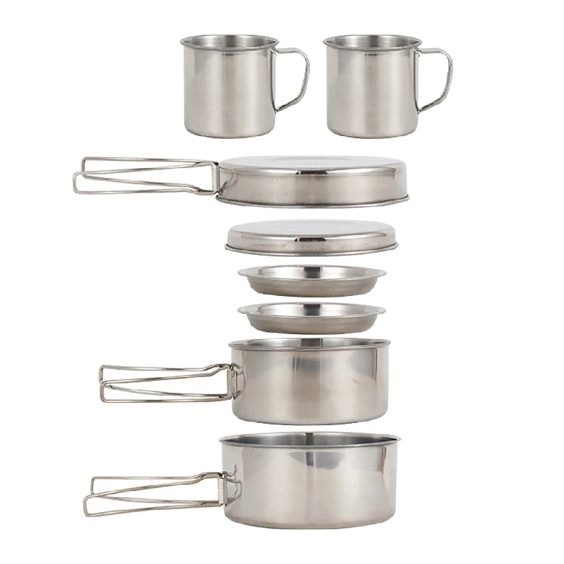 8pcs/Set Camping Cookware Mess - Kitchen Baking Pan Set 评论和价格