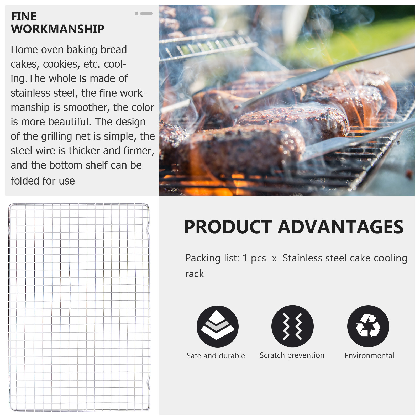 1Pcs Baking Cooling Rack Stain - Baking Kitchen Design 评论和价格
