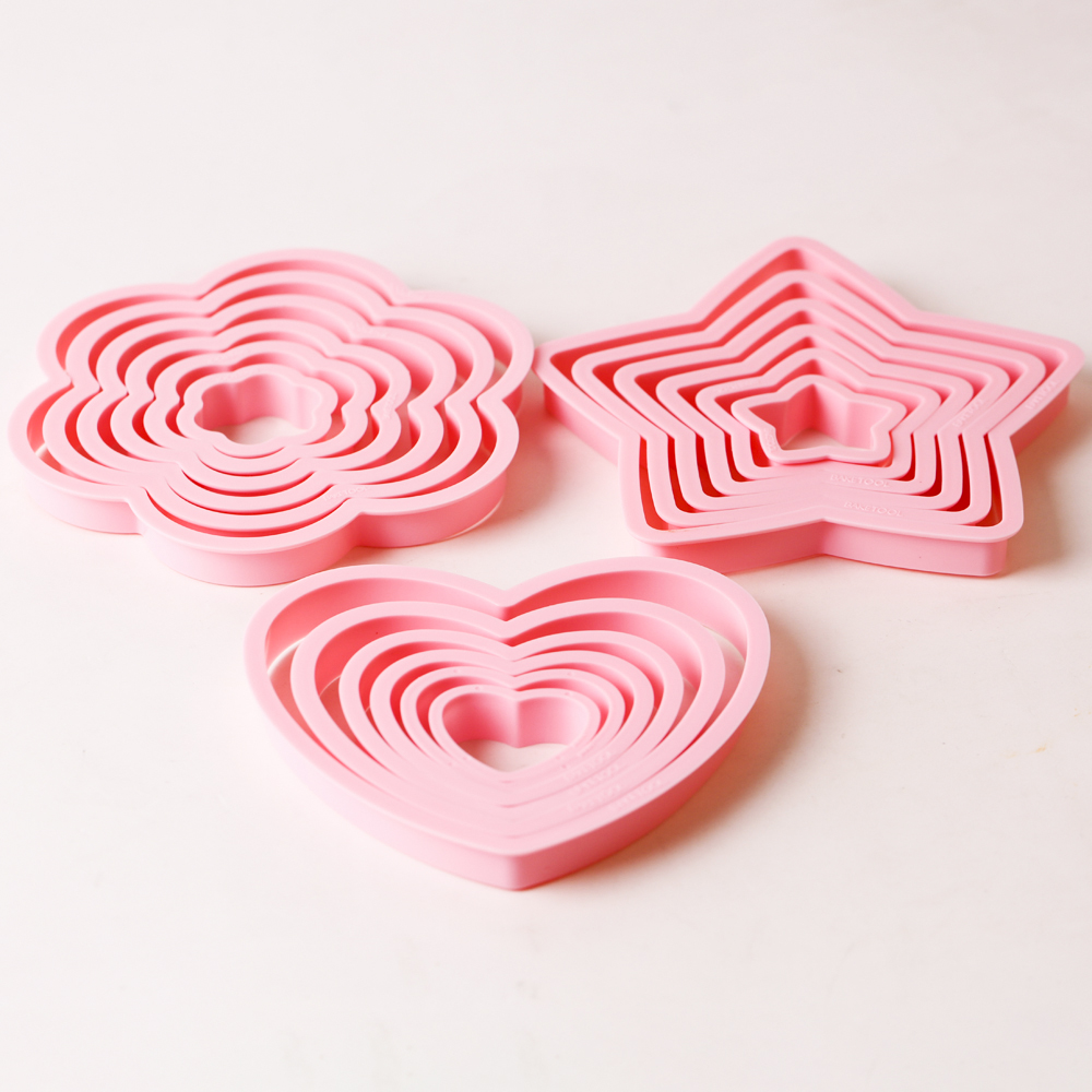 1set/3sets Pink Heart Star Flo - Kitchen Baking Kit 评论和价格