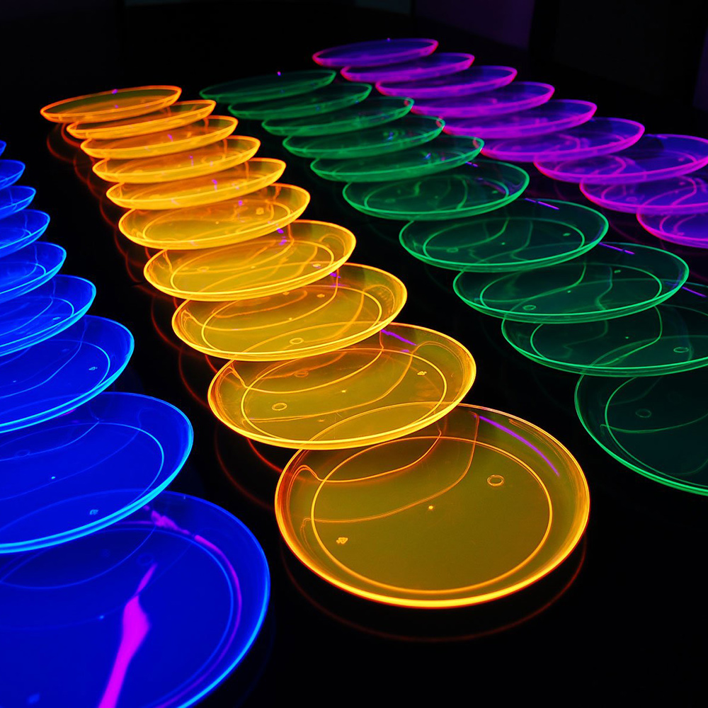 32 Pcs Neon Black Light Party  - Cake Board Round 评论和价格