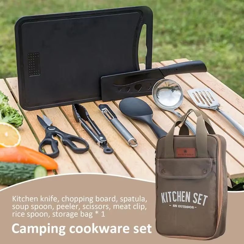 8pcs Camping Kitchen Cookware  - Kitchen Baking Kit 评论和价格
