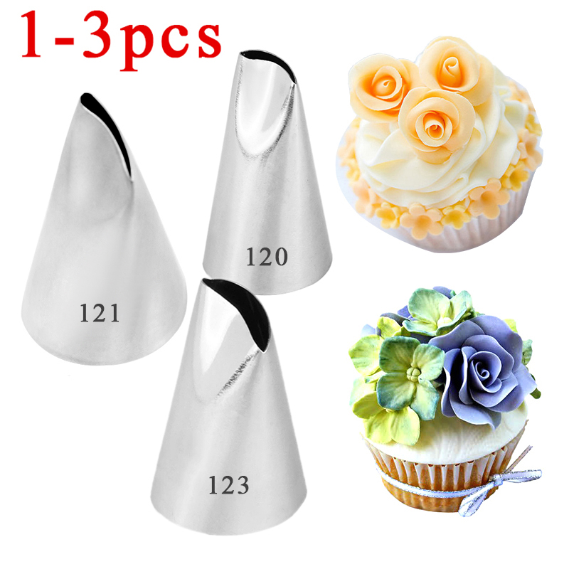 #120 121 123 Rose Petal Cream  - Decorating Tip Set 评论和价格