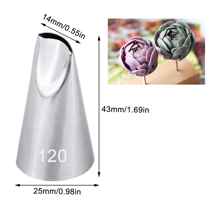 #120 121 123 Rose Petal Cream  - Decorating Tip Set 评论和价格