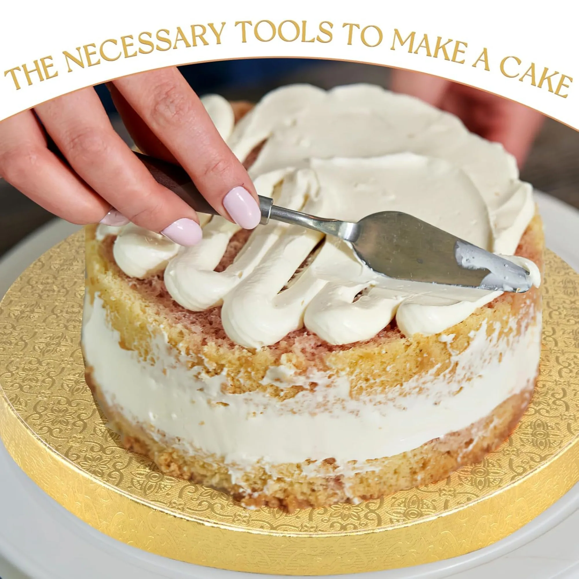 8PCS Golden Cake Boards 8/10/1 - Cake Board Round 评论和价格