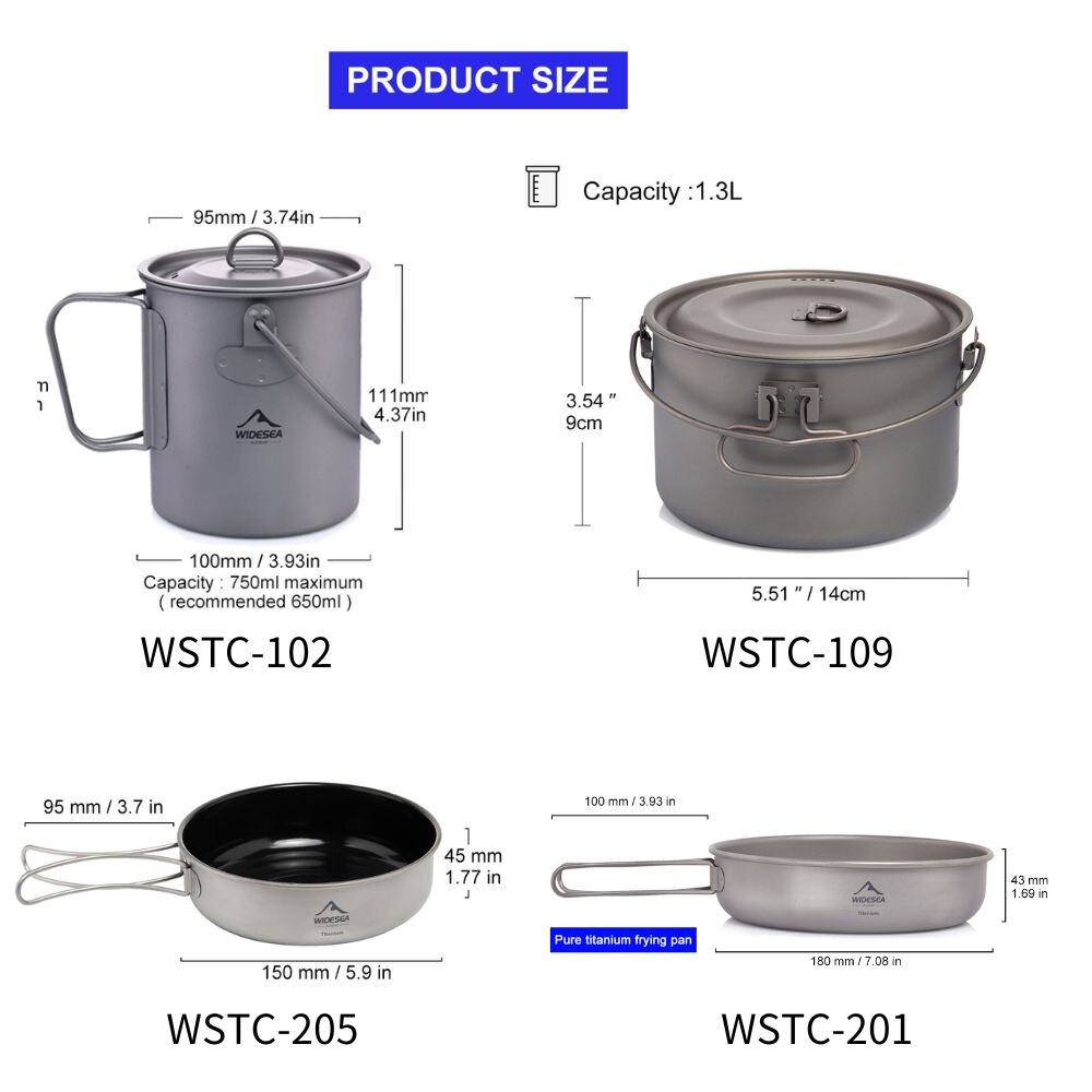 Widesea Camping Tableware Tita - Kitchen Baking Pan Set 评论和价格