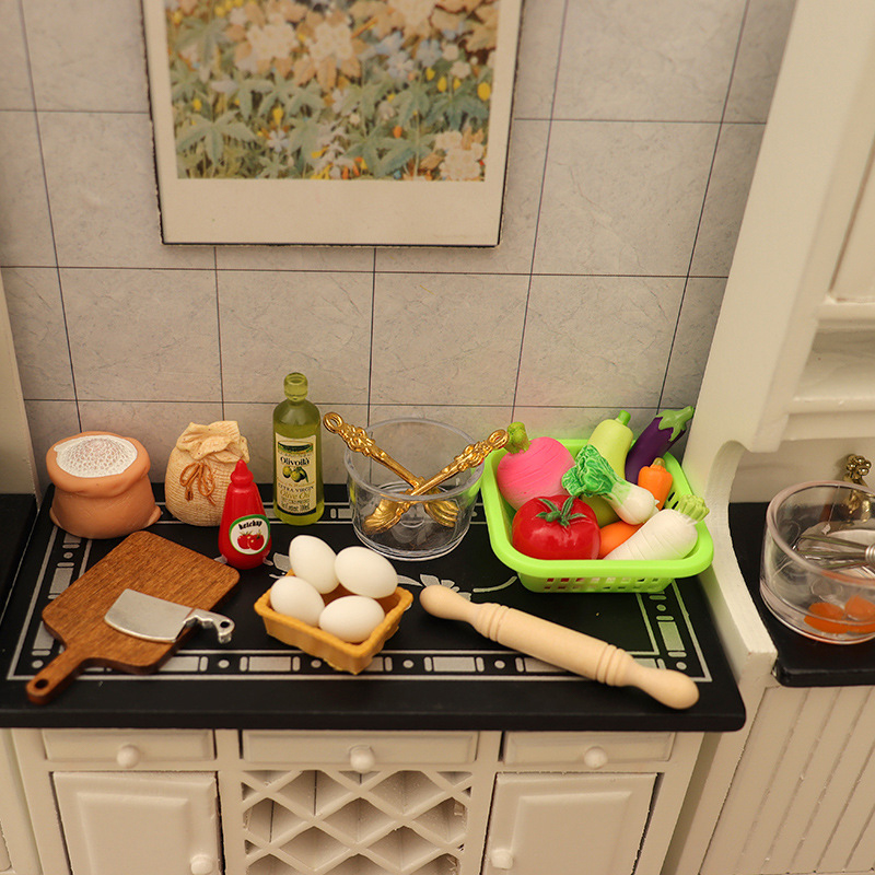 1/12 Dollhouse Miniature Kitch - Baking In Kitchen 评论和价格