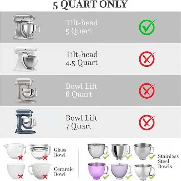 For Kitchen Aid Tilt-Head 5 Qt - Kitchenaid Baking Bowl 评论和价格