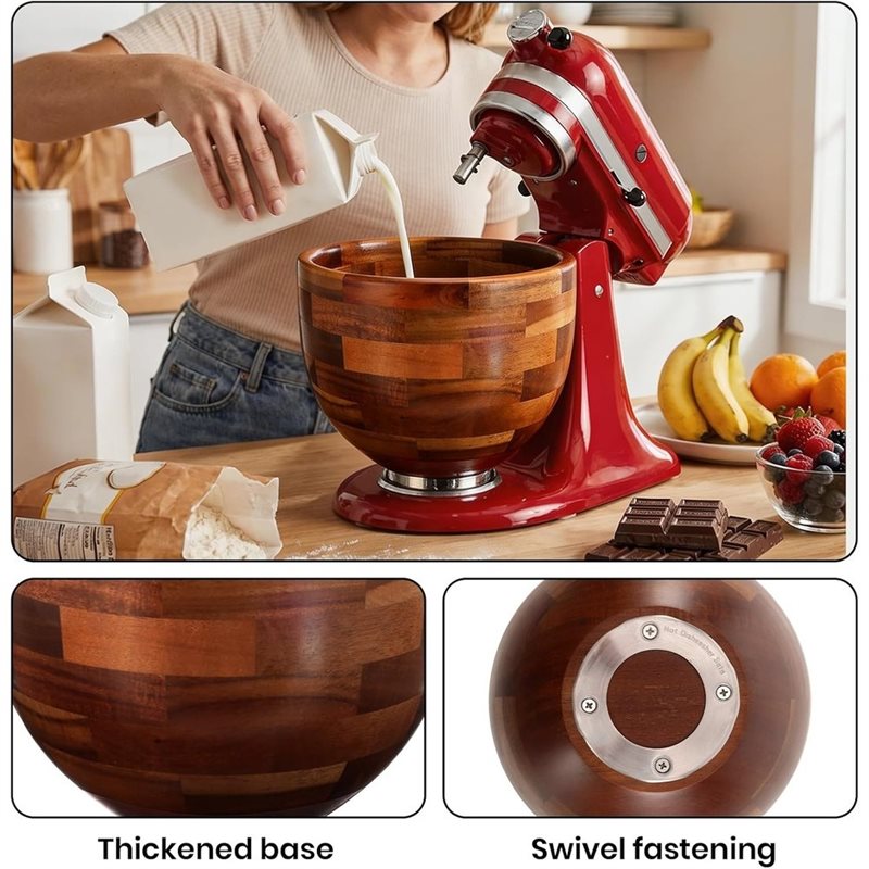 ABGH-Wood Mixing Bowl For Kitc - Kitchenaid Baking Bowl 评论和价格