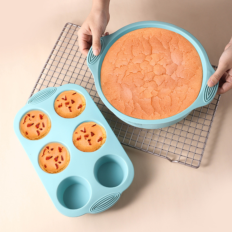 Silicone Cake Baking Mould Set - Kitchen Baking Pan Set 评论和价格