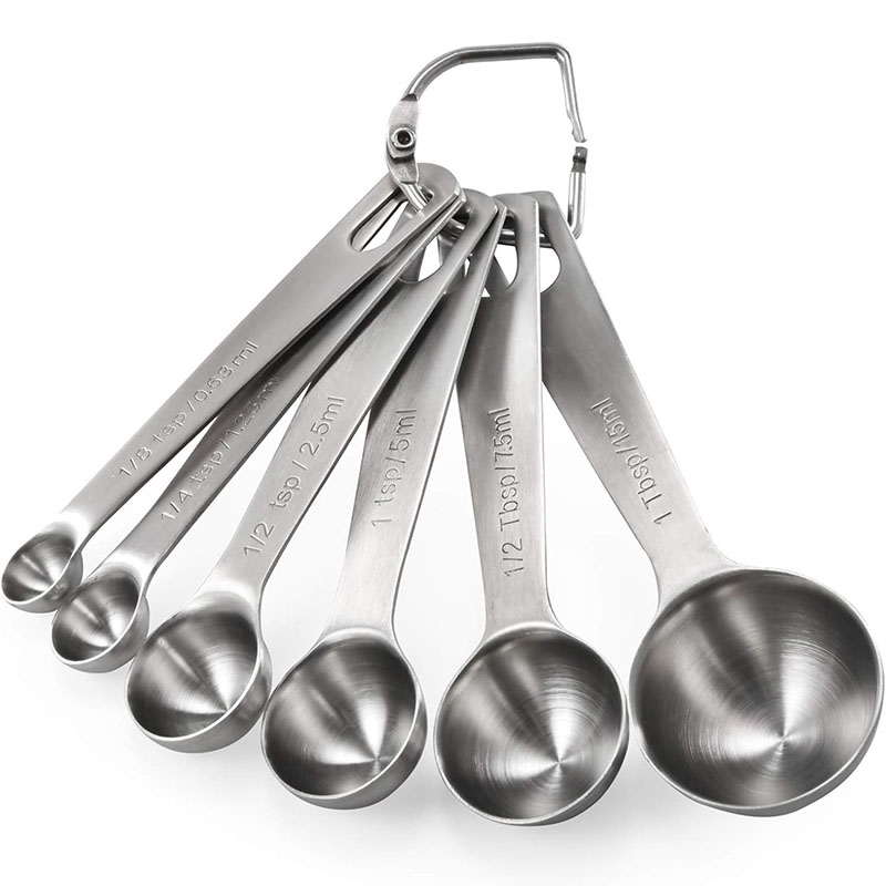 6Pcs Measuring Spoons Set Stai - Kitchen Baking Kit 评论和价格