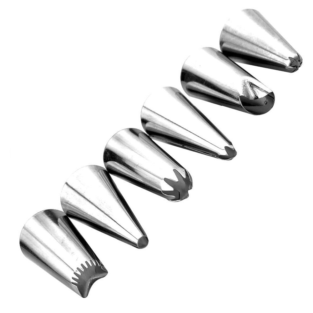 [NEWA08R】 8Pcs/Set Pastry Bag  - Decorating Tip Set 评论和价格