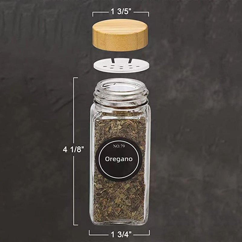 Glass Spice Jars with Bamboo L - Kitchen Baking Pan Set 评论和价格