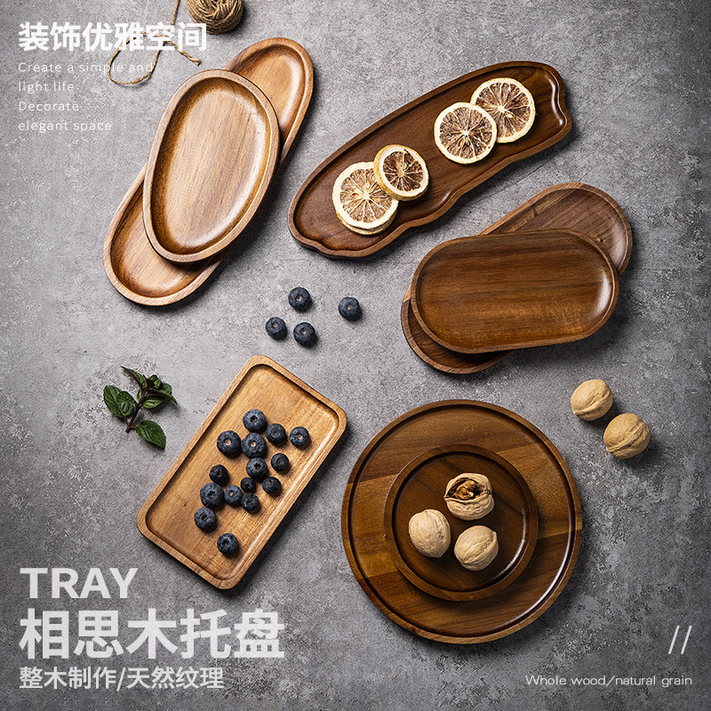 Tableware Solid Wood Food Tray - Cake Board Round 评论和价格
