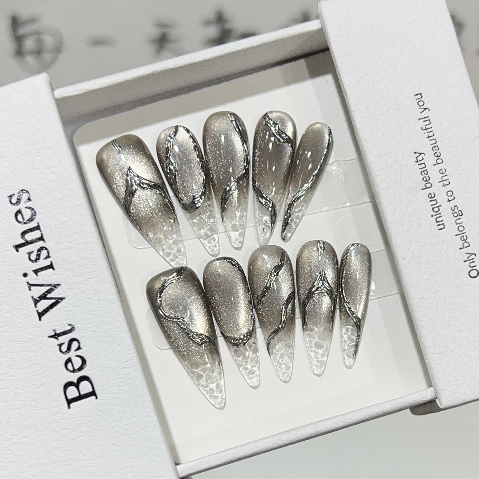 10pcs Halloween False Nails Re - Decorating Tip Set 评论和价格