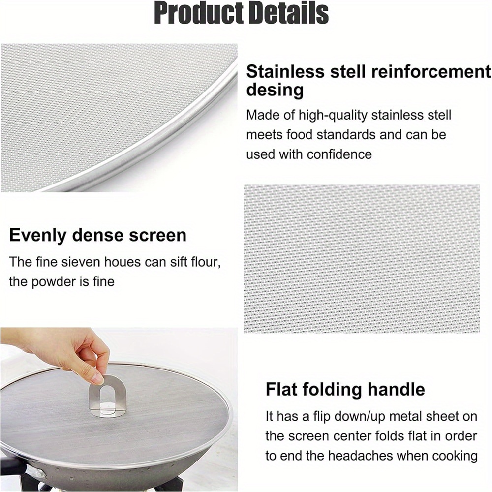 3pcs/pack Splatter Screen for  - Kitchen Baking Pan Set 评论和价格