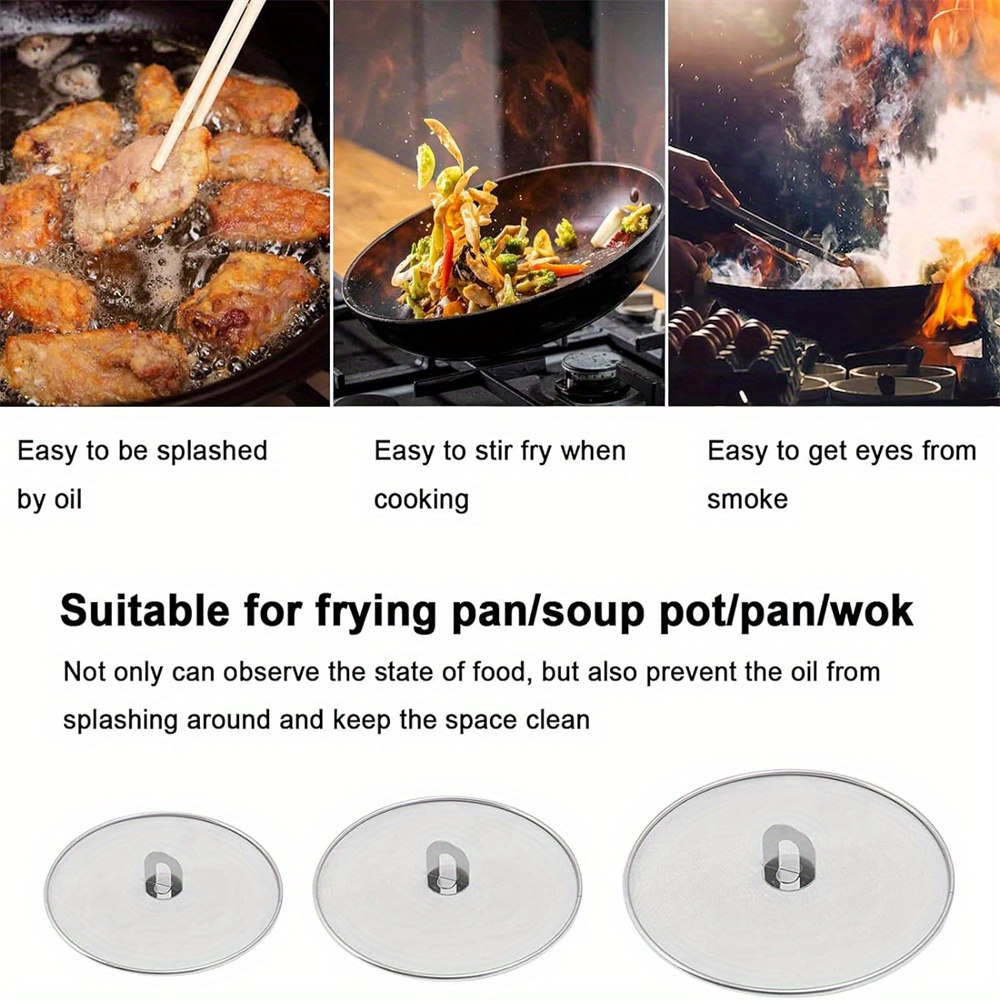 3pcs/pack Splatter Screen for  - Kitchen Baking Pan Set 评论和价格