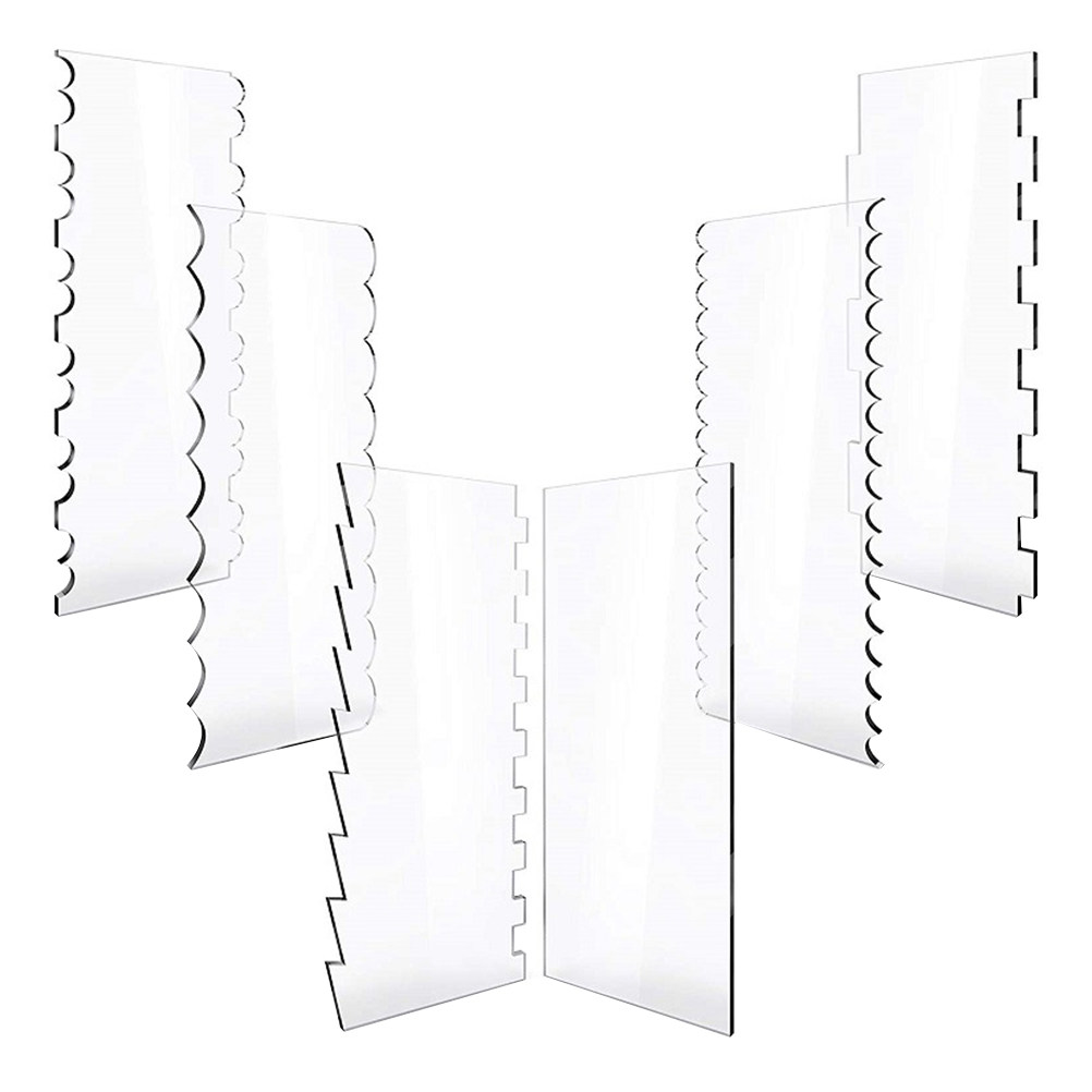 6Pcs Cake Scraper Kit Home Bak - Kitchen Baking Kit 评论和价格