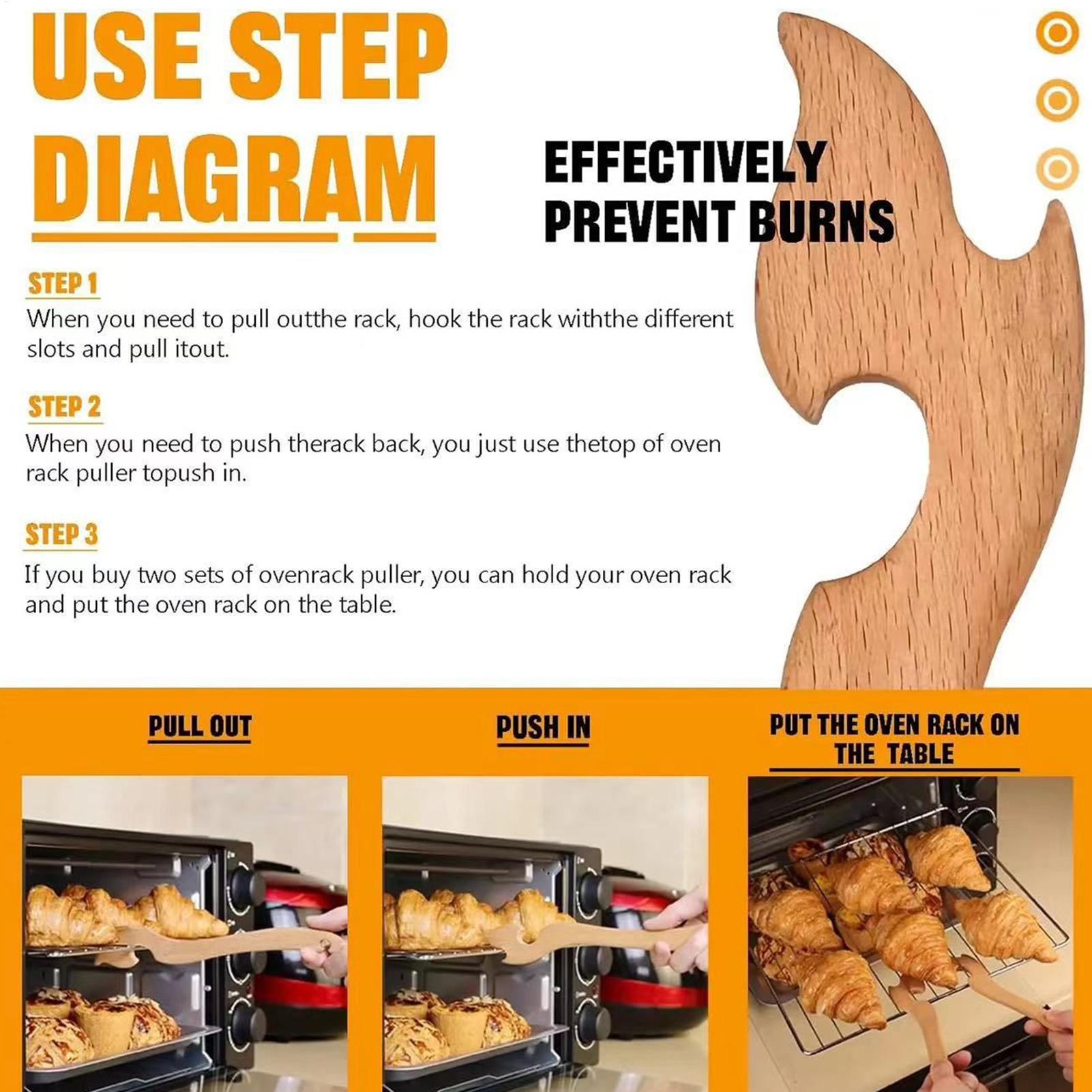 Oven Rack Puller Tool Wooden L - Cool Kitchen Baking Gadgets 评论和价格