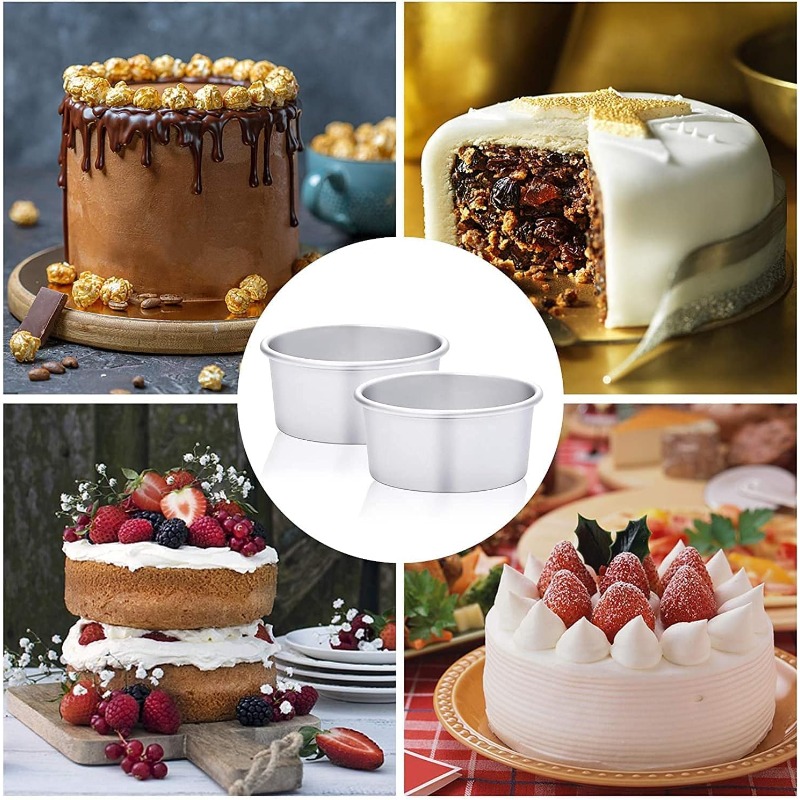 4 x 2 inch Round Cake Pan Set  - Kitchen Baking Pan Set 评论和价格