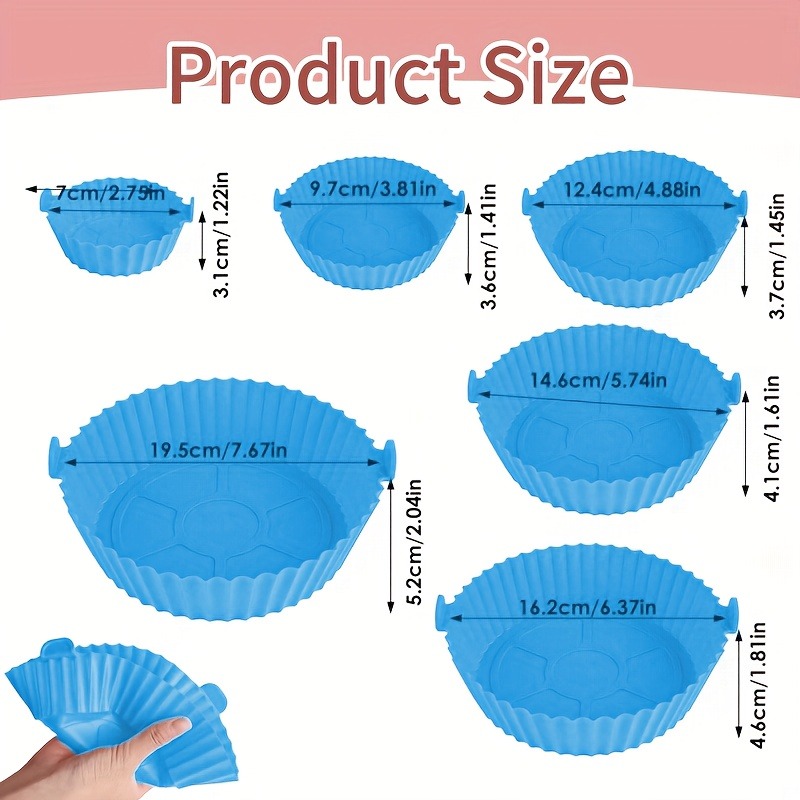 6-Piece Silicone Air Fryer Ove - Kitchen Essentials Baking Tray 评论和价格