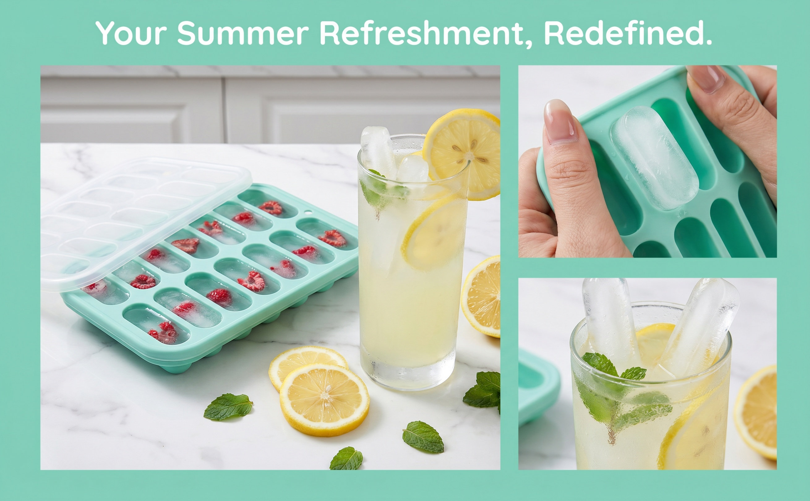 Ice Cube Tray Silicone Mold Ta - Kitchen Essentials Baking Tray 评论和价格